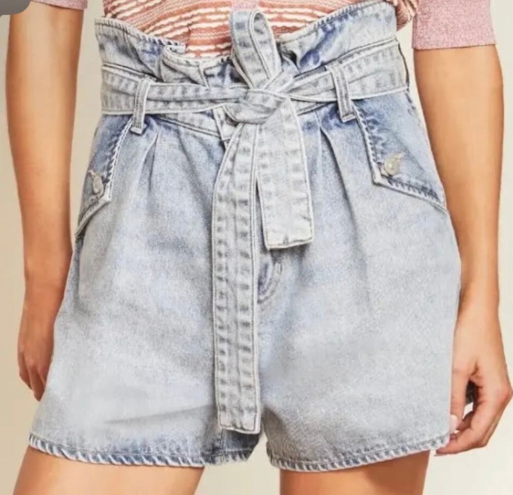 Veronica Beard Paper Bag Denim Shorts size 25